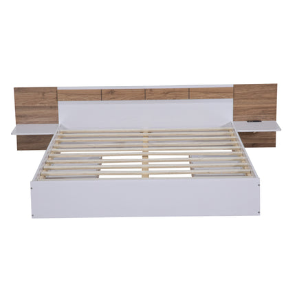 Queen Platform Bed White