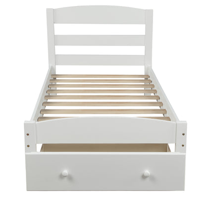 Twin Platform Bed White