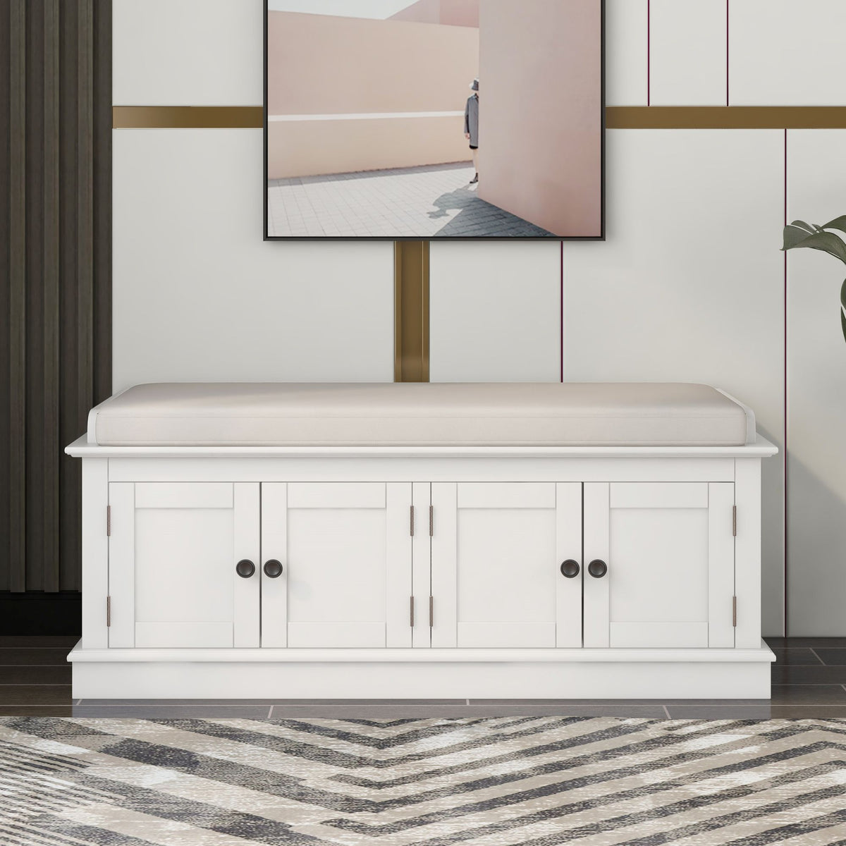 Adjustable Storage Bench Table