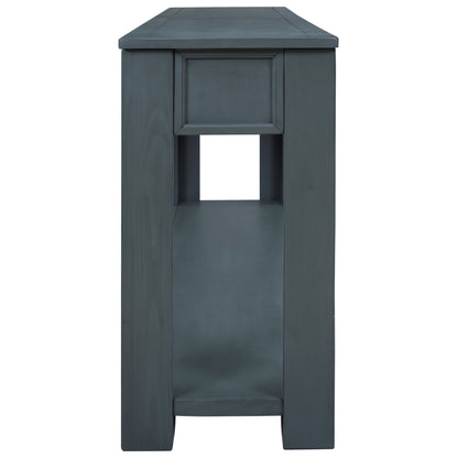 Console Table with Storage Drawers Navy