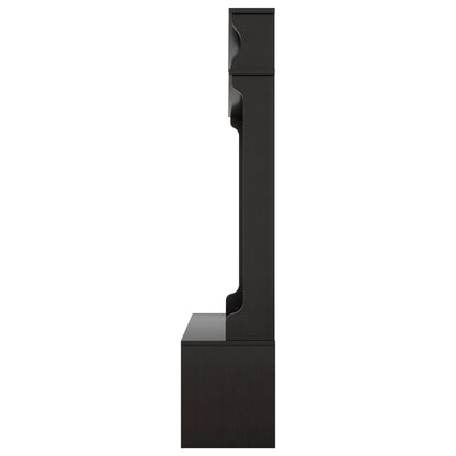 Hall Tree with Sliding Door and Hooks Black
