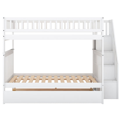 Full Over Full Bunk Bed White