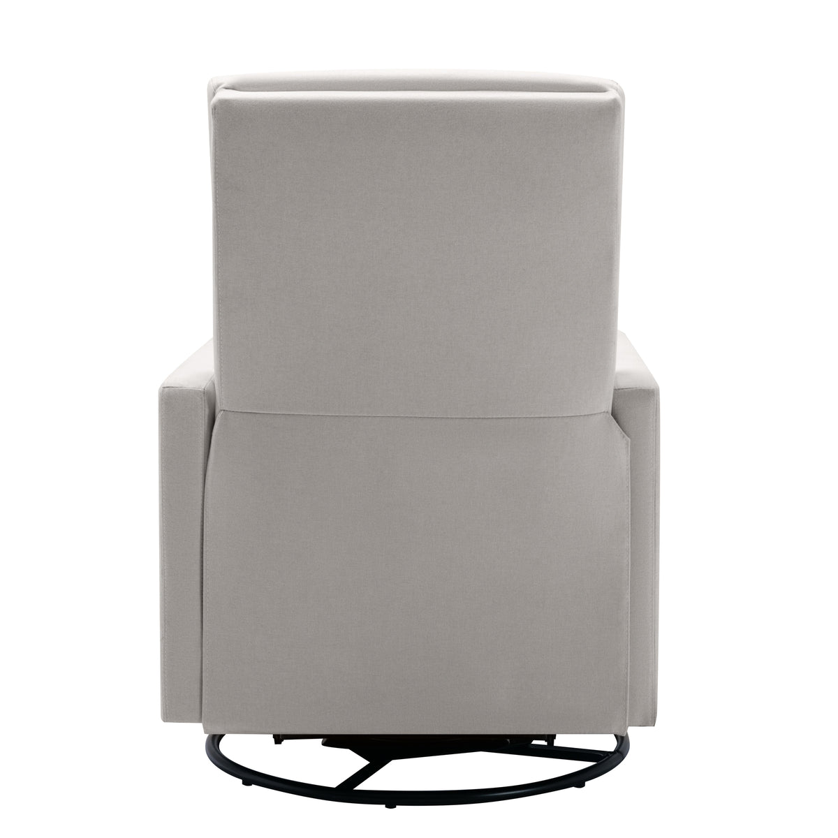 Beige Modern Upholstered Rocker Recliner Chair