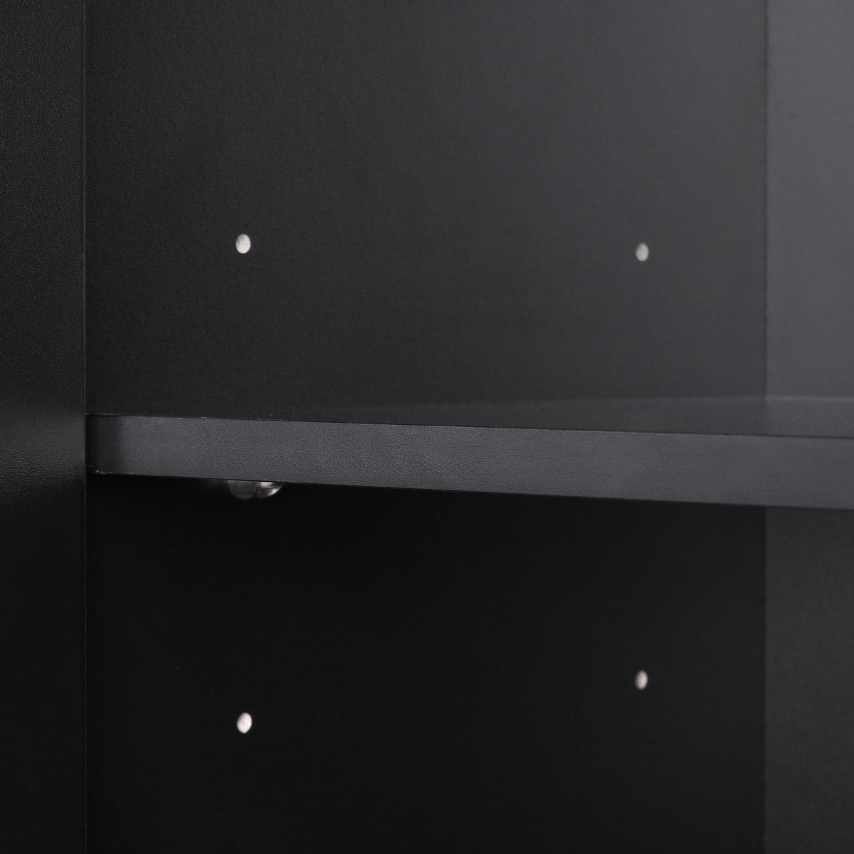 4-Door Bathroom Storage Cabinet Black Finish