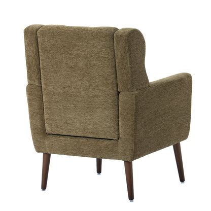 Upholstered Modern Accent Chair Foam Filled Gray