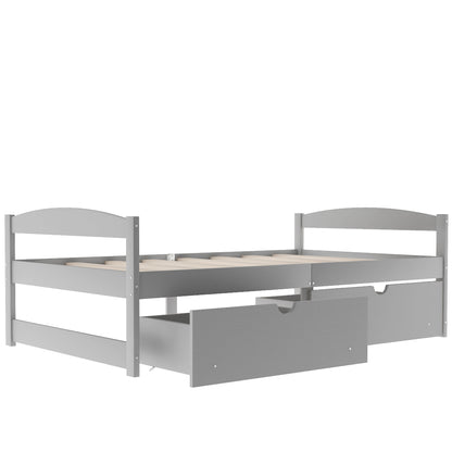 Twin Platform Bed Gray