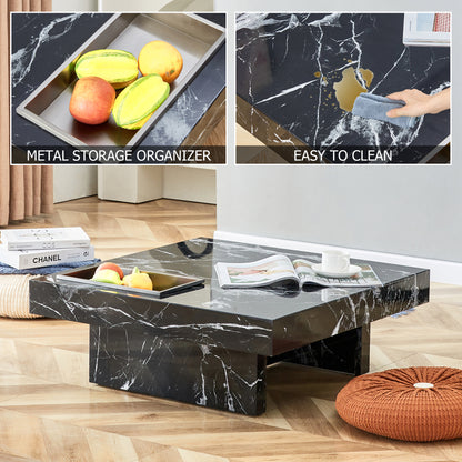 Black Pattern Modern Coffee Table