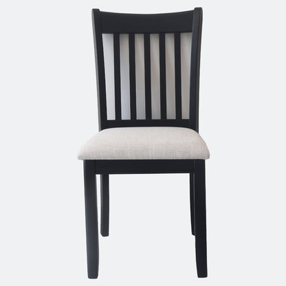Upholstered Dining Chairs Set of 2 Black