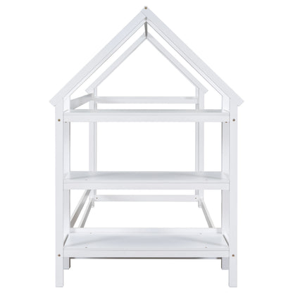 Twin House Bed White