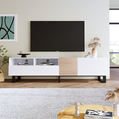 Modern Double Storage TV Stand – 80”