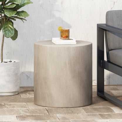 Concrete Accent Side Table – Light Gray