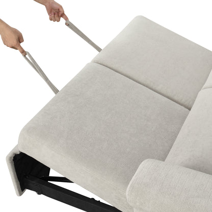 U-Style Convertible Loveseat Sofa Bed – Modern Sleeper with Storage