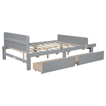 Full Bed with Bench Grey
