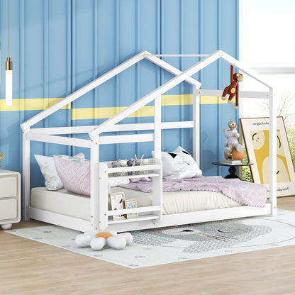 Twin Platform Bed White Finish