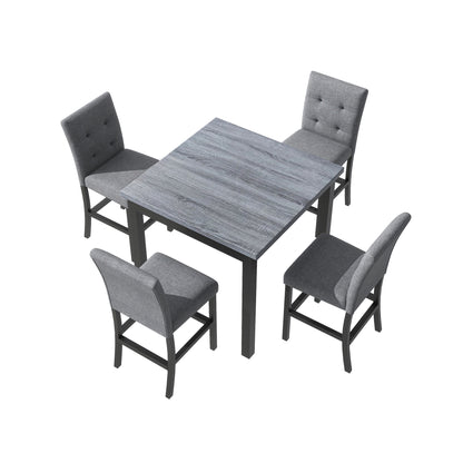 5-Piece Dining Set with Cushioned Chairs