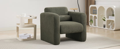 Sheepskin Armchair in Seaweed Green