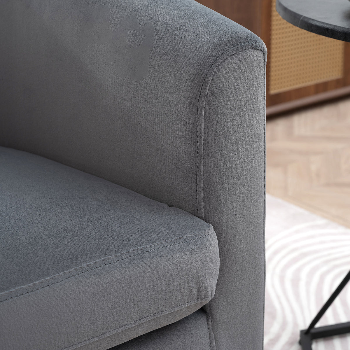 Wide Swivel Lounge Chair – Gray