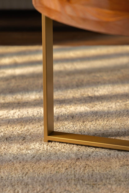 Retro Round Coffee Table Gold
