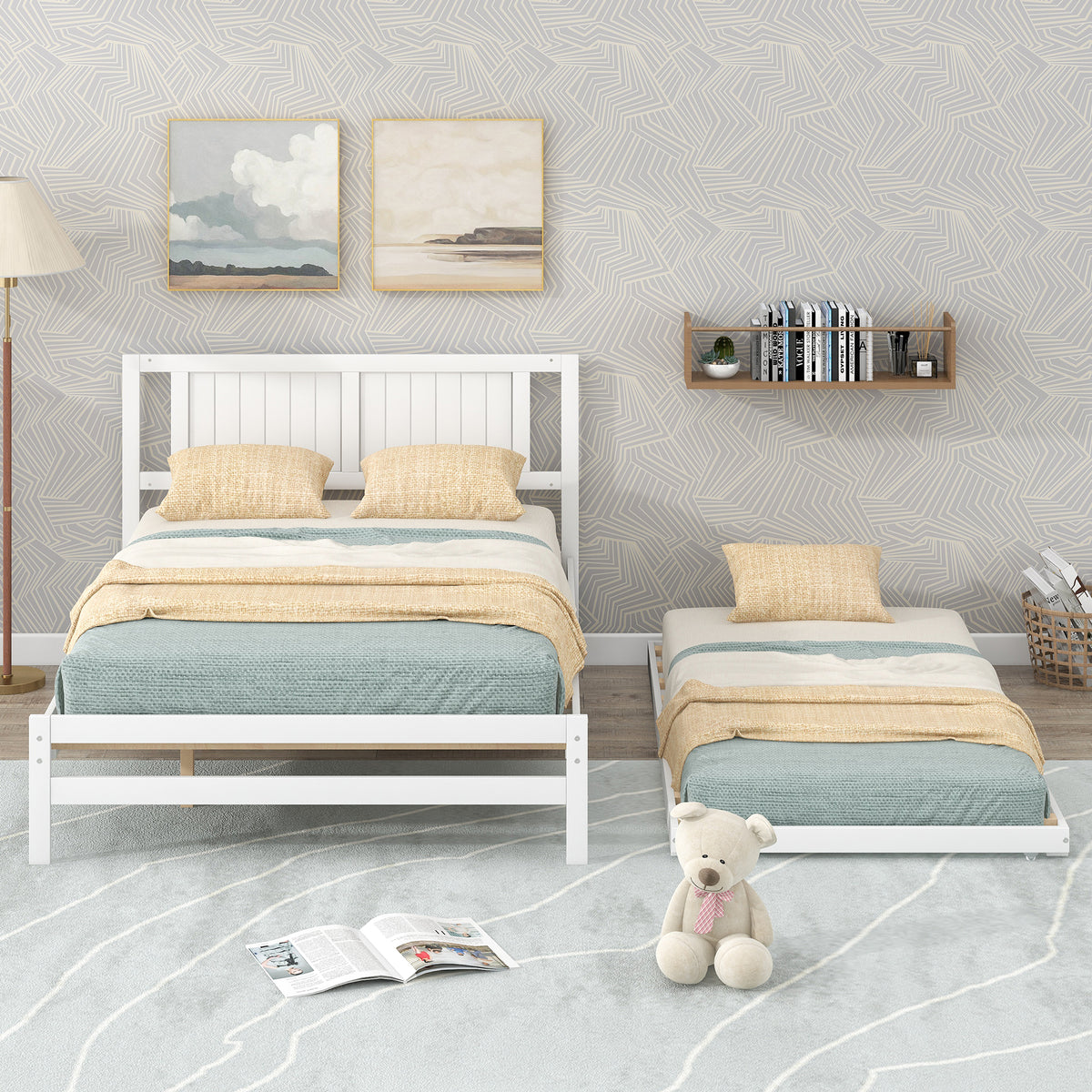 Adjustable Platform Bed Frame White