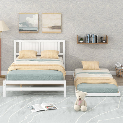 Adjustable Platform Bed Frame White