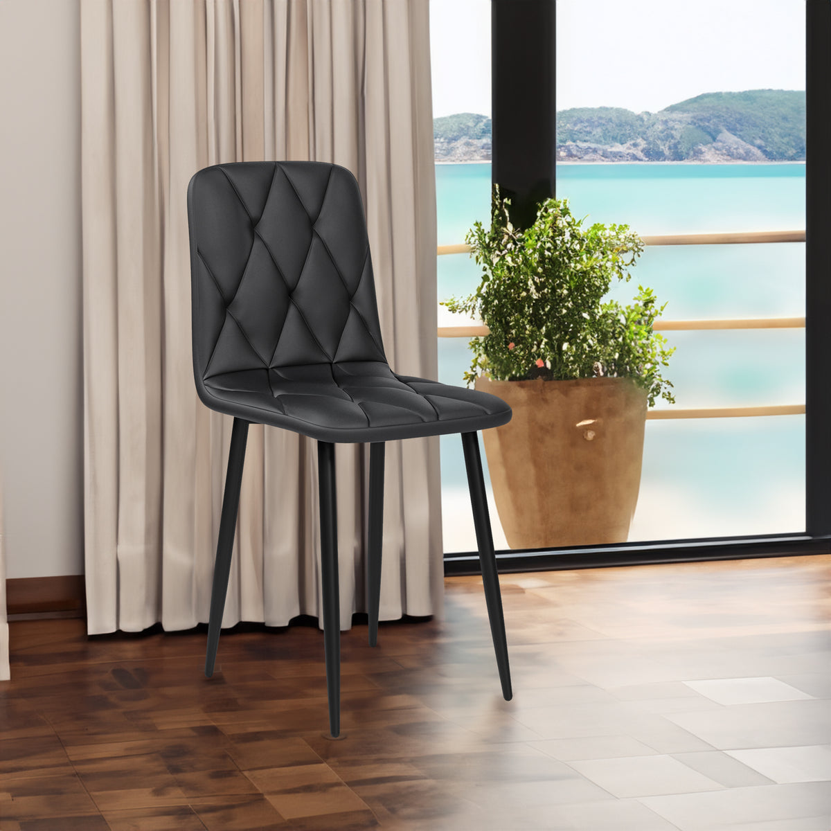 Modern Dining Chairs Set of 4 Gray