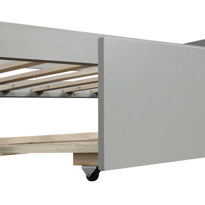Twin Daybed with Trundle Gray