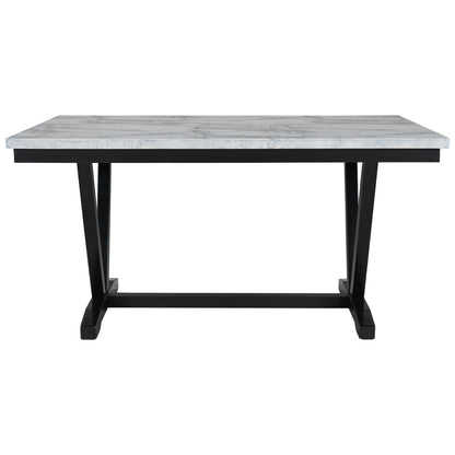 6-Piece Modern Dining Set – White Finish