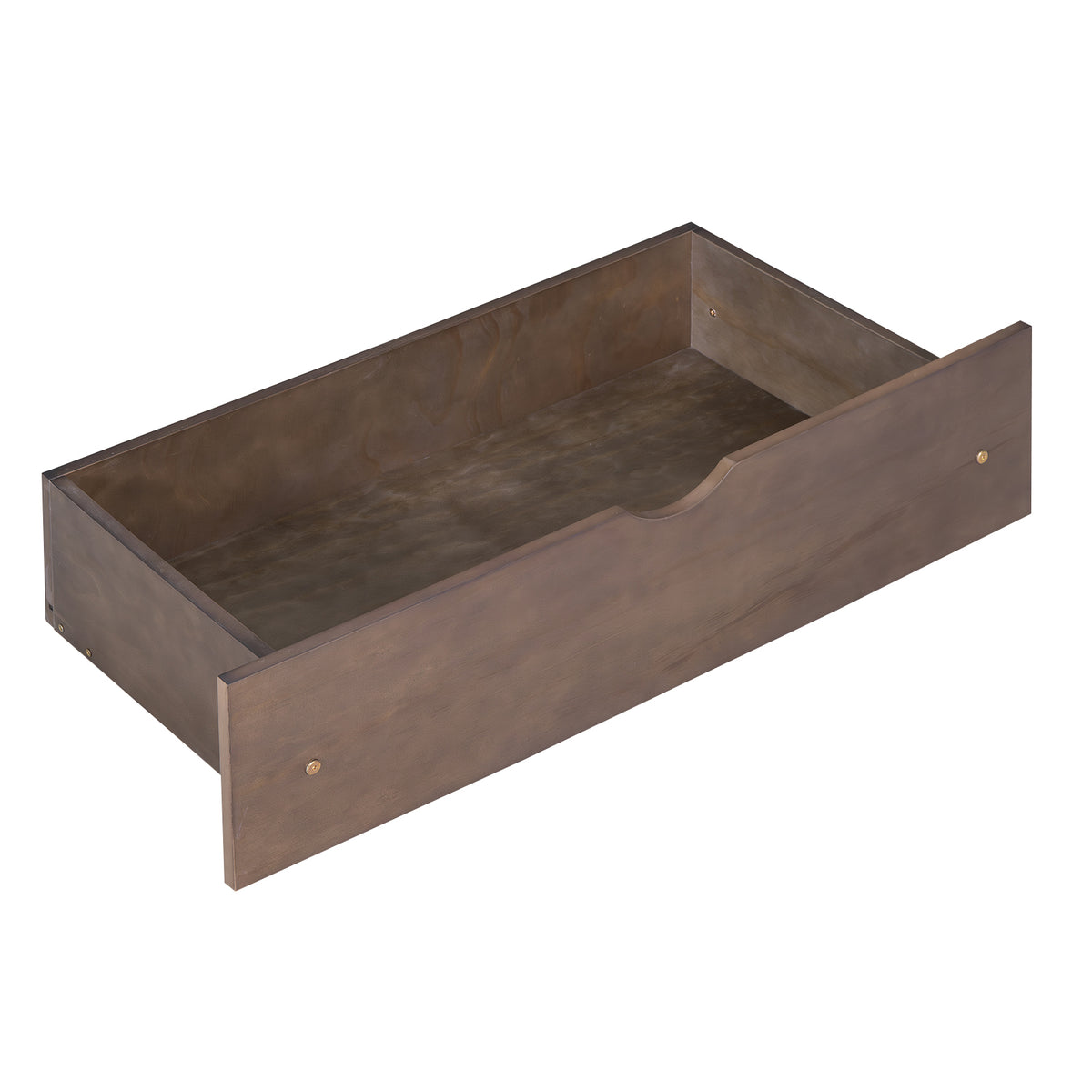 Twin Platform Bed with Storage Drawers Walnut