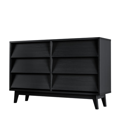6-Drawer Double Dresser with Bevel Design