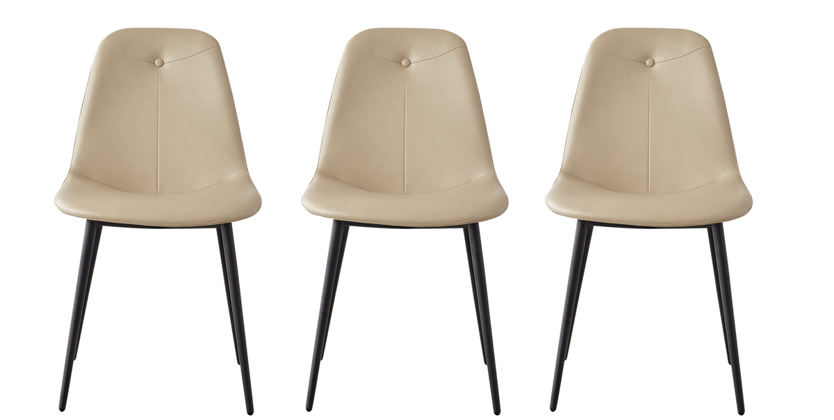 PU Leather Dining Chair Set (2 pcs) – Soft Cushion