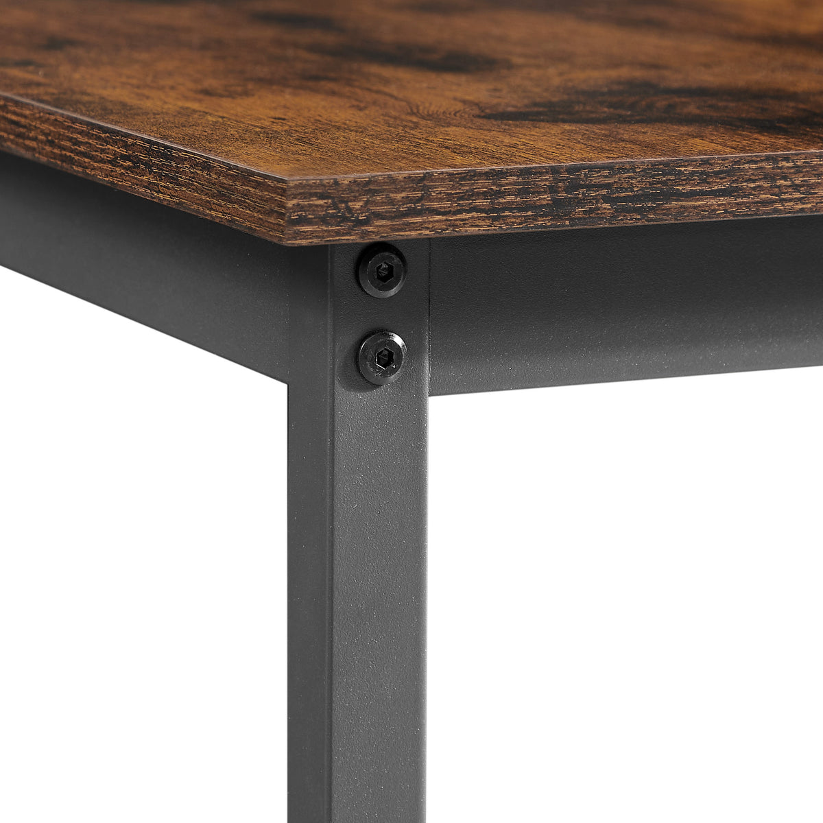 Rustic Bar Table Set with Chairs Brown