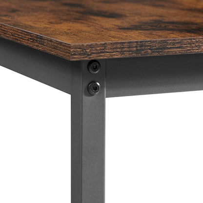 Rustic Bar Table Set with Chairs Brown