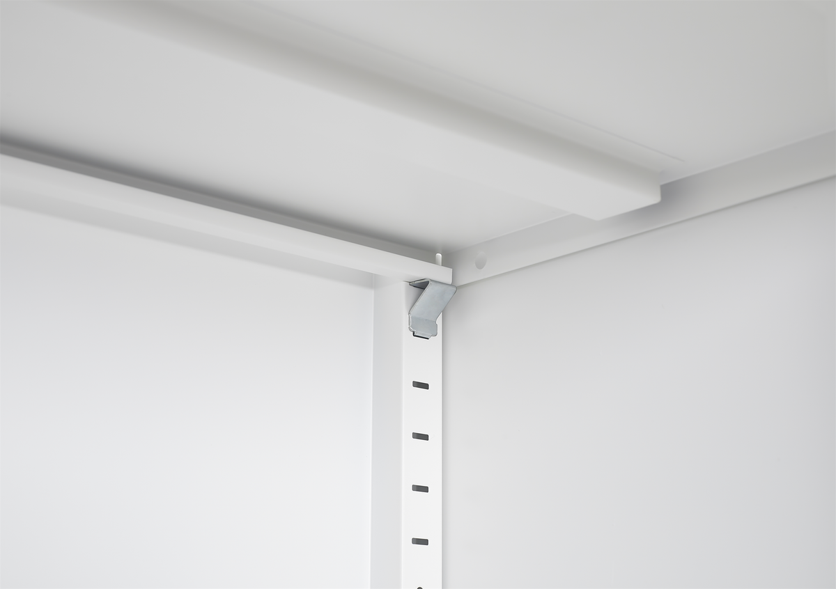 White Metal Kitchen Storage Cabinet Adjustable Shelf