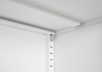 White Metal Kitchen Storage Cabinet Adjustable Shelf