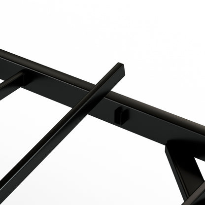 Floating Platform Bed Frame with LED Headboard