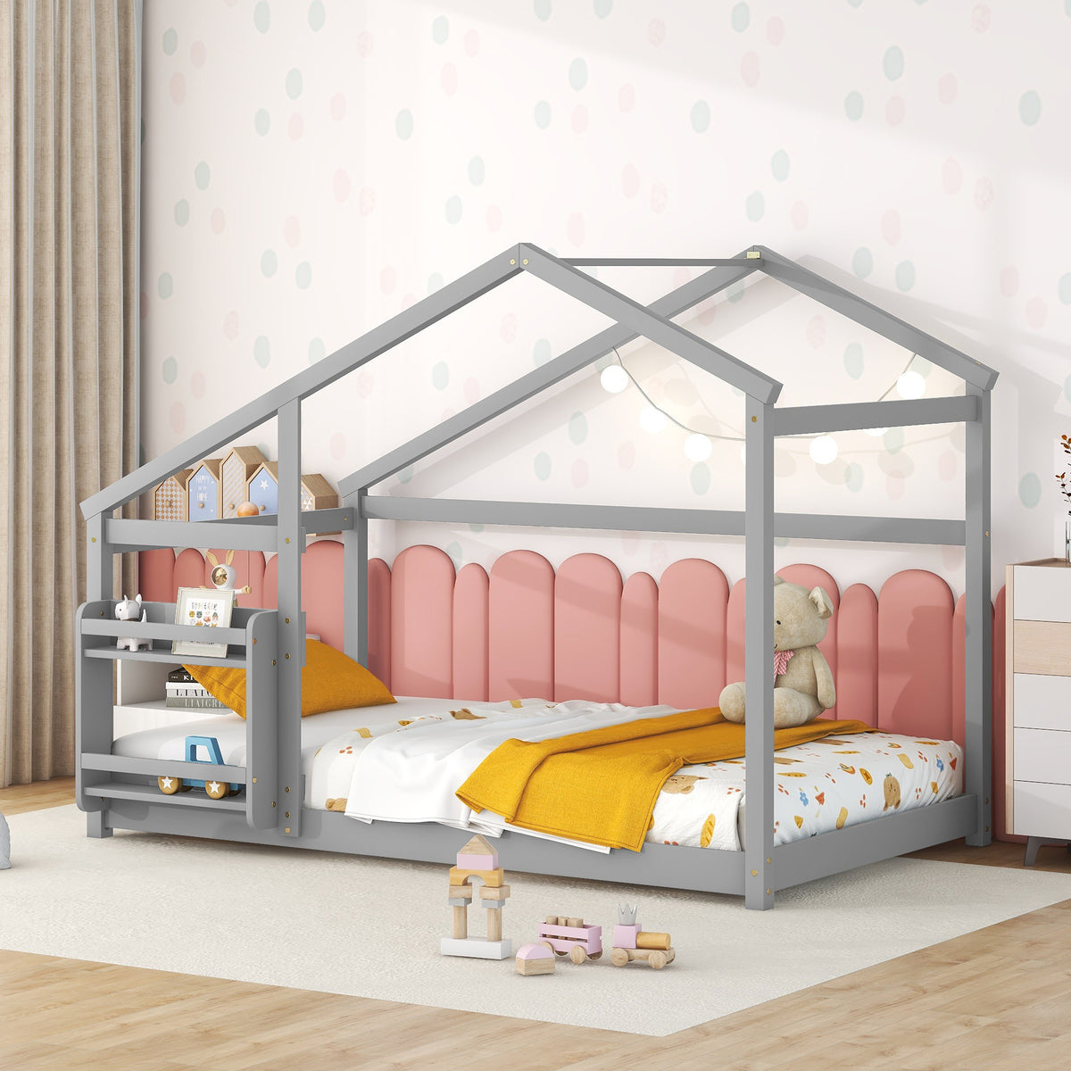 Twin House Bed Grey