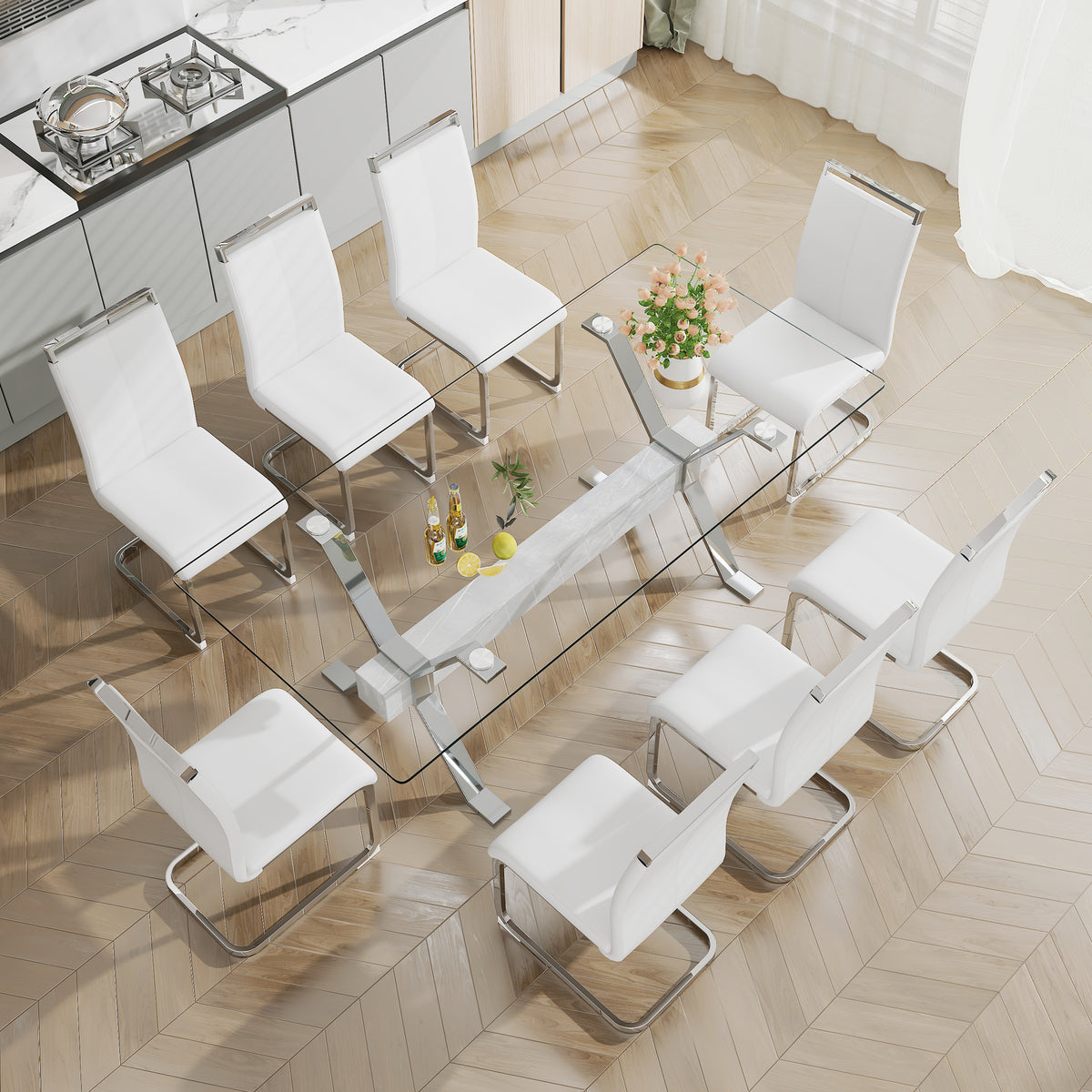 Glass Dining Table Modern Sleek Design