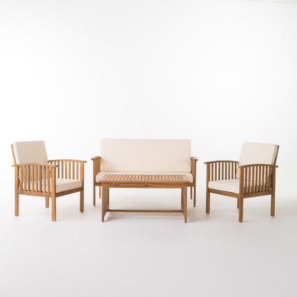 4-Piece Outdoor Conversation Set Gray