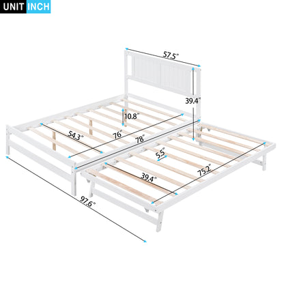 Adjustable Platform Bed Frame White