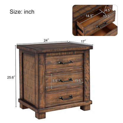 Reclaimed Wood Nightstand – Rustic Finish