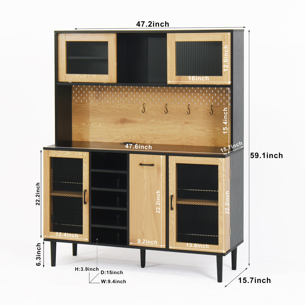 Buffet Storage Cabinet with Wine Rack