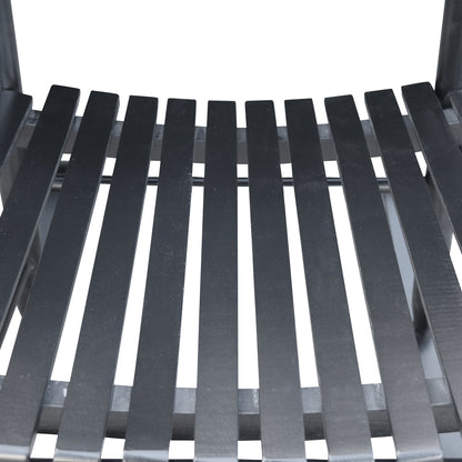 Wooden Porch Rocking Chair Black Finish