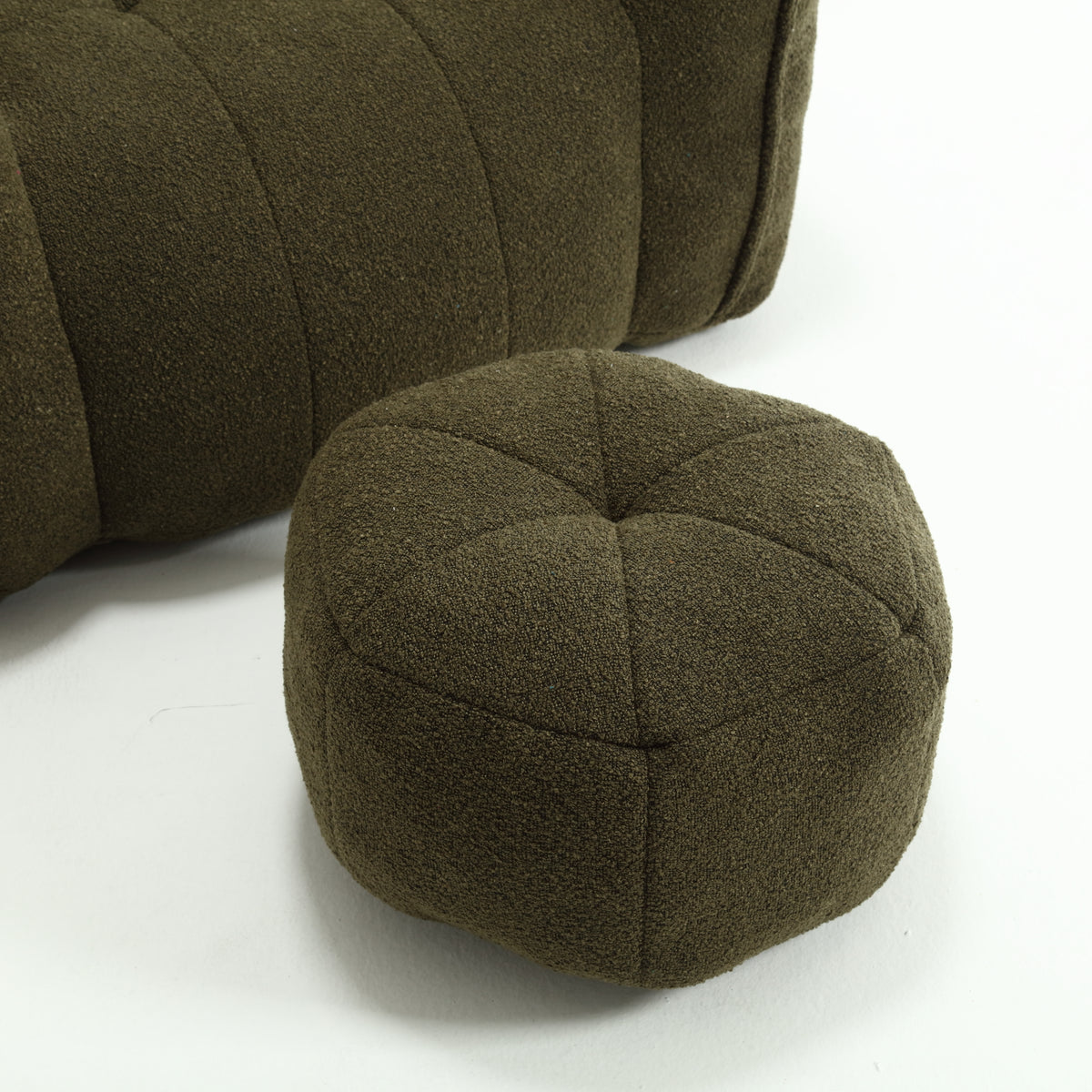 Soft Bean Bag Chair – Gray High-Resilience Foam