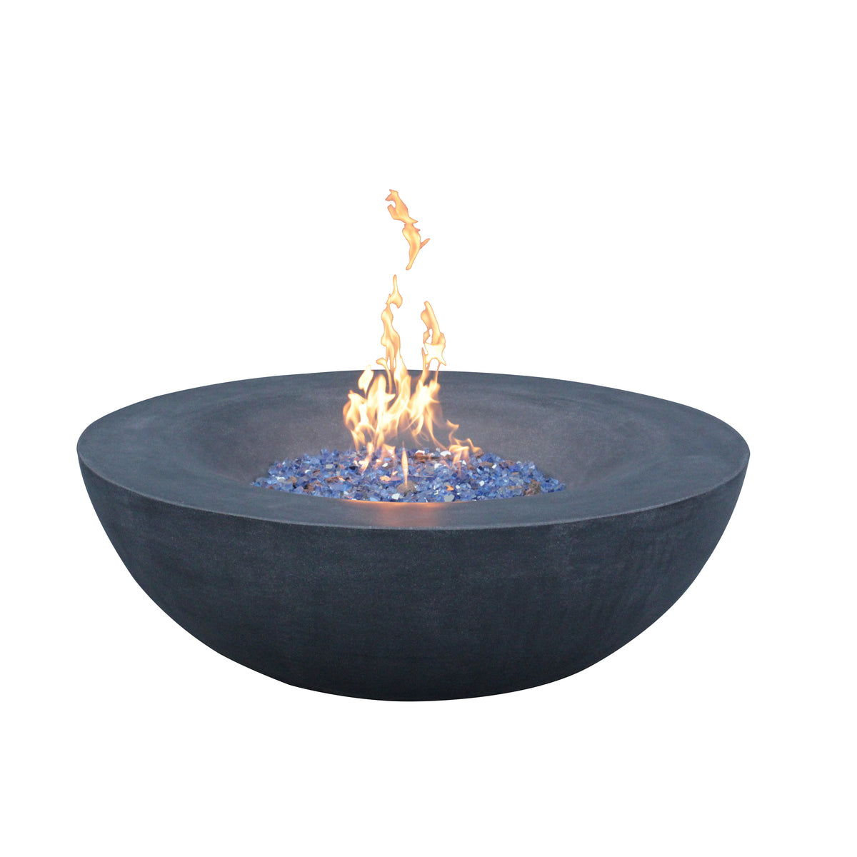 42-Inch Concrete Fire Pit Dark Gray