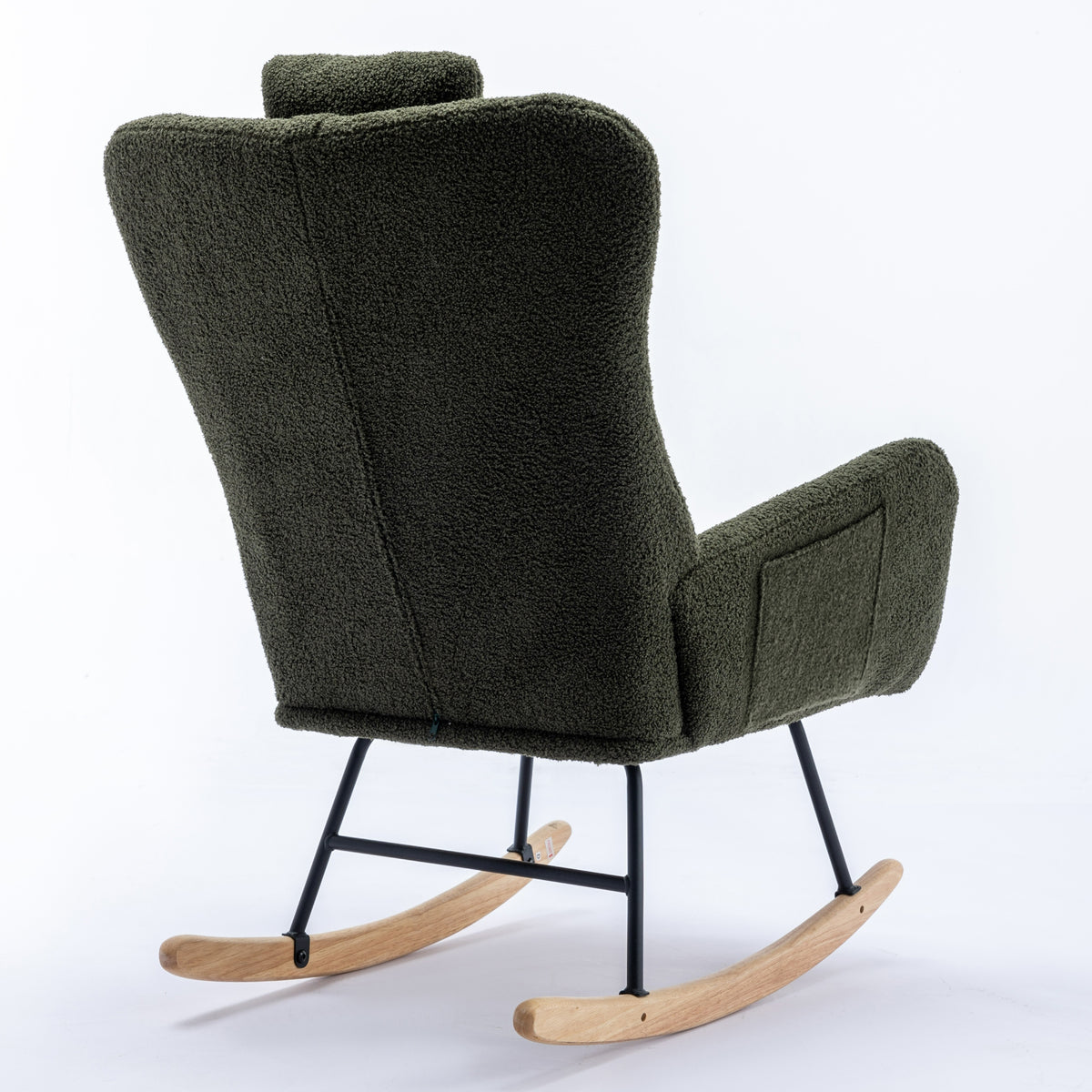 Plush Teddy Rocking Chair – Dark Green