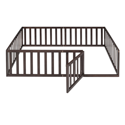 Full Wood Daybed with Fence Walnut
