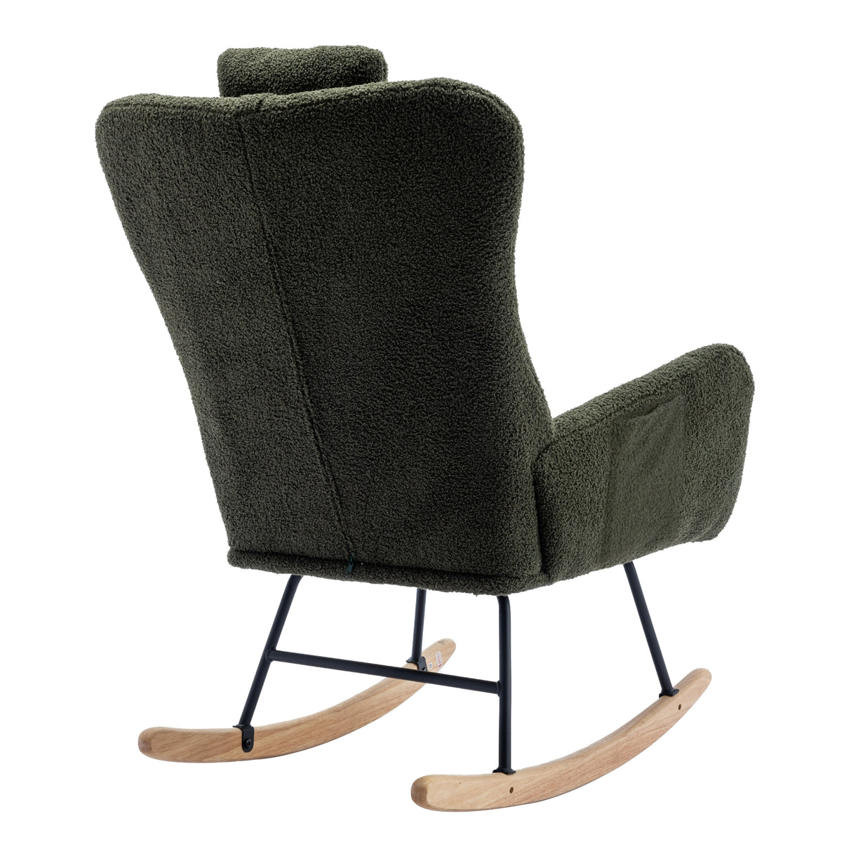 Plush Teddy Rocking Chair – Dark Green