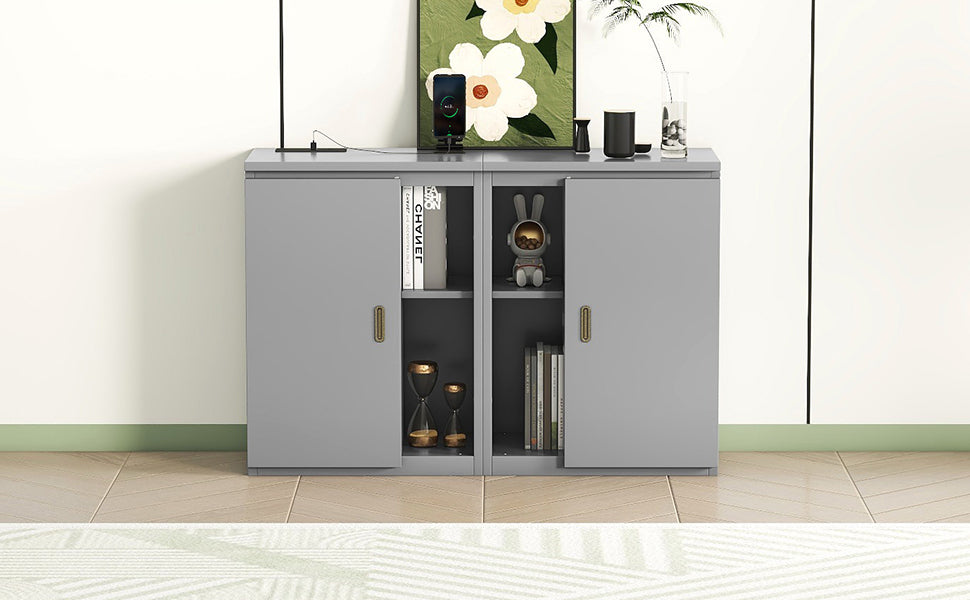 Queen Murphy Bed with Storage Gray