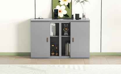 Queen Murphy Bed with Storage Gray