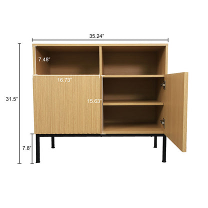 Modern Coffee Bar Sideboard – Walnut Finish